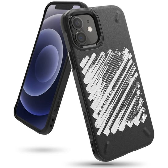 Ringke Onyx Design wytrzymałe etui pokrowiec iPhone 12 mini czarny (Paint) (OXAP0028) Ringke