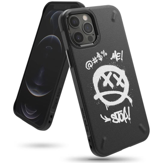 Ringke Onyx Design wytrzymałe etui pokrowiec iPhone 12 Pro Max czarny (Graffiti) (OXAP0048) Ringke