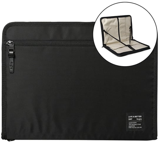 Ringke Smart Zip Pouch uniwersalne etui na laptopa tablet (do 13'') podstawka torba organizer czarny Ringke