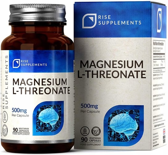Rise Supplements, Magnesium L-Threonate (L-Treonian Magnezu) 500mg, 90 kaps. Rise Supplements