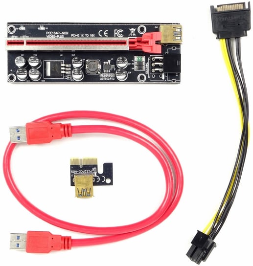 Riser PCI-E 1x - 16x USB 3.0 SATA 6-PIN ver 009s PLUS Tradebit