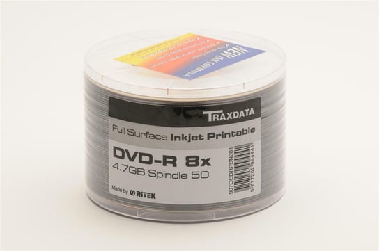 RITEK DVD-R x8 4,7GB PRINT FF biały s-50 traxdata 907SP50NO8CPL Inny producent
