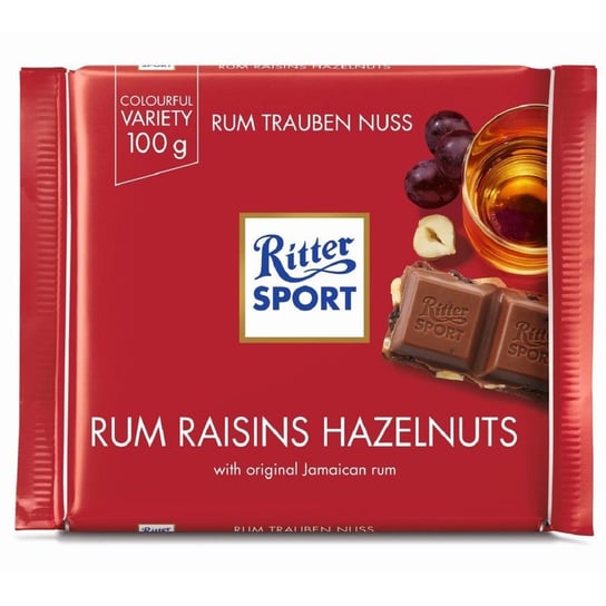 Ritter czekolada mleczna z rumem i bakaliami 100g Ritter Sport