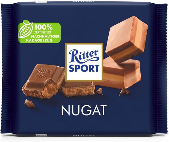 Ritter Sport, czekolada mleczna Nugat, 100 g Ritter Sport