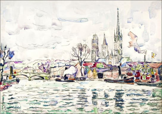 River scene: Rouen, Paul Signac - plakat 50x40 cm Galeria Plakatu