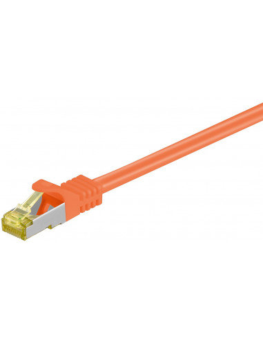 Rj45 Patchkabel, Cat 6A S/Ftp (Pimf), 500 Mhz Z Cat 7 Kable Surowym, Pomarańczowy - Długość Kabla 15 M Goobay