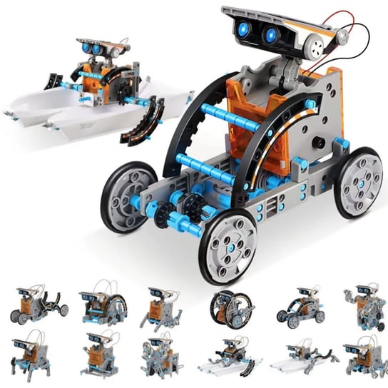 Robot Solarny 13w1 Zestaw Konstrukcyjny Edukacyjny Zabawka Dla Dzieci MalPlay
