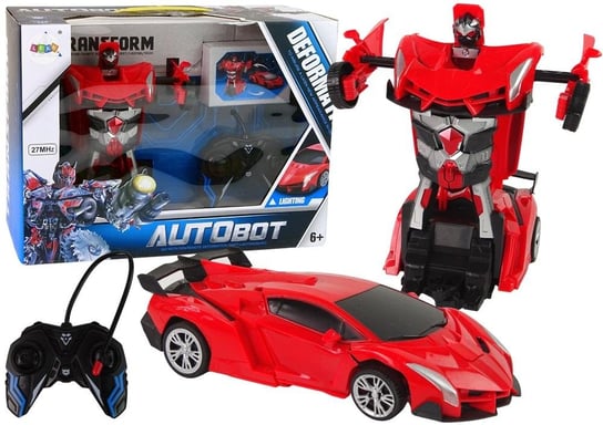 Robot Transformer R/C 2w1 czerwony Lean Toys