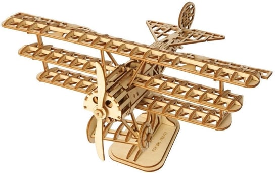 ROBOTIME Drewniane Puzzle 3D - Samolot Trójpłatowy Robotime