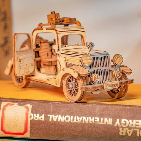 ROBOTIME Drewniane Puzzle 3D - Zabytkowe Auto Nice Idea