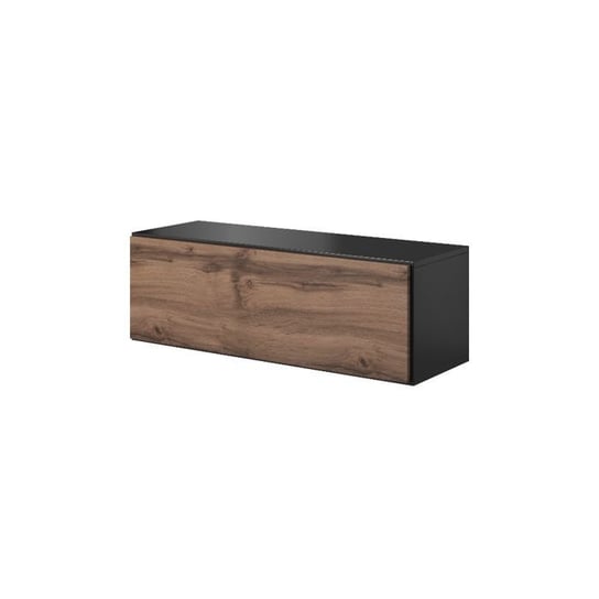 ROCK Szafka RO-1, czarny, brązowy, 38x113x39 cm High Glossy Furniture