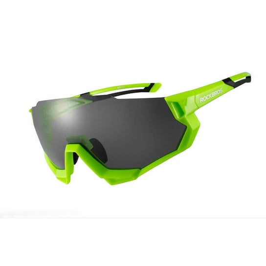 Rockbros 10133 okulary rowerowe / sportowe z polaryzacją 5 soczewek wymiennych zielone Rockbros