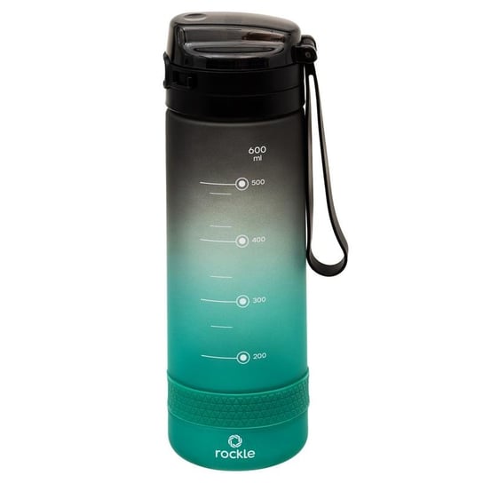 ROCKLE Butelka ze Słomką Ombre Czarno-Zielona 600 ml Rockle