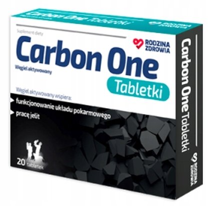 Rodzina Zdrowia, Carbon One, Węgiel w tabletkach, 20 kaps. Silesian Pharma