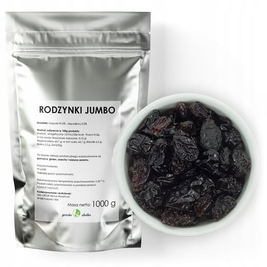 Rodzynki Jumbo Pyszne Słodkie 1Kg GORZKOISLODKO