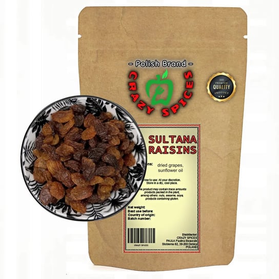 Rodzynki Sułtańskie Premium 50G Słodkie Sułtanki/Crazyspices Inna marka