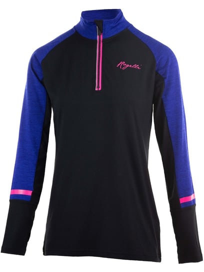 Rogelli COSMIC damska koszulka do biegania długi rękaw czarno-niebiesko-różowa 840.666 Rogelli