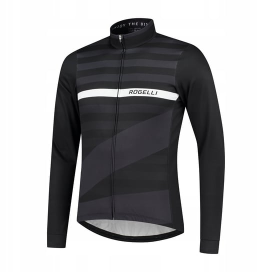 Rogelli Stripe Męska Ocieplana Bluza sportowa Rowerowa Rogelli