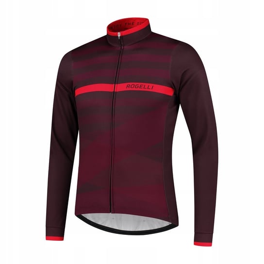 Rogelli Stripe Męska Ocieplana Bluza sportowa Rowerowa Rogelli