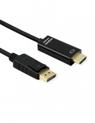 ROLINE DisplayPort Cable, DP - UHDTV, Slim, M/M, czarny, 1 m Roline