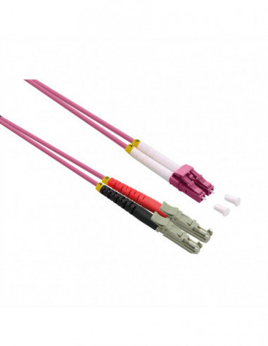 ROLINE FO Jumper Cable 50/125µm OM4, LSH/LC, UPC Polish, LSOH, fioletowy, 0,5 m Roline