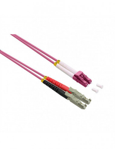 ROLINE FO Jumper Cable 50/125µm OM4, LSH/LC, UPC Polish, LSOH, fioletowy, 10 m Roline