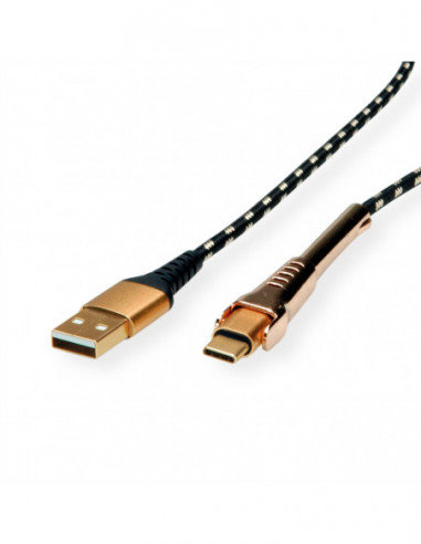 ROLINE GOLD Kabel USB 2.0, C - A, M/M, z funkcją obsługi smartfonów, 1 m Roline