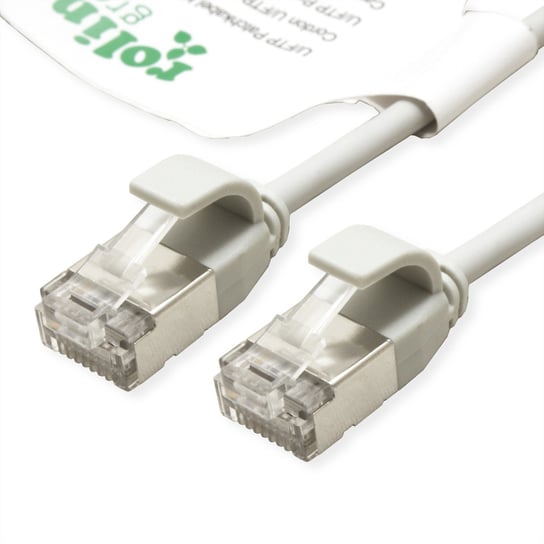 ROLINE GREEN F/UTP DataCenter Patch Cord Cat.6A (Class EA), LSOH, bardzo cienki, szary, 0,3 m ROLINE GREEN