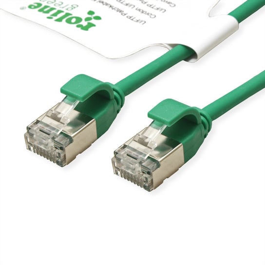 ROLINE GREEN F/UTP DataCenter Patch Cord Cat.6A (Class EA), LSOH, bardzo cienki, zielony, 1 m ROLINE GREEN