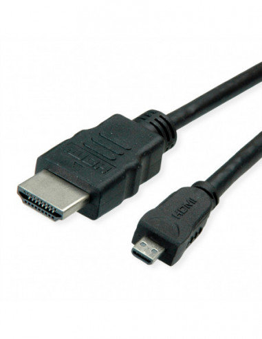 ROLINE GREEN HDMI High Speed Cable + Ethernet, A - D, M/M, 2 m Roline