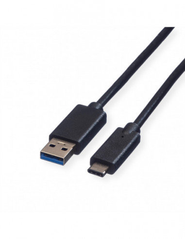 ROLINE GREEN Kabel USB 3.2 Gen 1, A-C, M/M, czarny, 0,5 m Roline