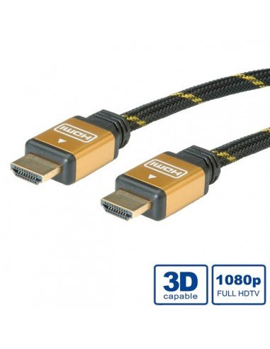 ROLINE Kabel GOLD HDMI HighSpeed + Ethernet, M/M, 7.5m Roline