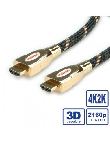 ROLINE Kabel GOLD HDMI Ultra HD+Eth M/M 1m Roline