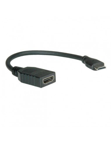 ROLINE kabel HDMI High Speed z Ethernet, Typ A F-C M, 15cm Roline