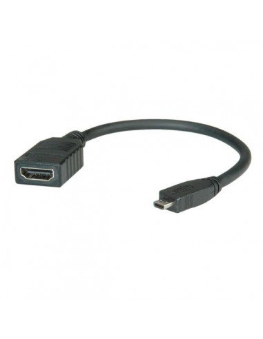 ROLINE kabel HDMI High Speed z Ethernet, Typ A F-D M, 15cm Roline