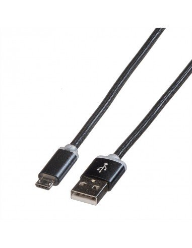 ROLINE Kabel ładujący USB 2.0 LED, A - Micro B, M / M, 1 m Roline