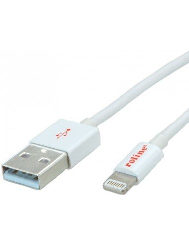 ROLINE Kabel Lightning na USB dla iPhone, iPod, iPad, biaĹ‚y, 0.15m Roline