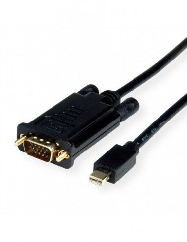 ROLINE Kabel MiniDisplayPort - VGA, Mini DP M - VGA M, czarny, 2 m Roline