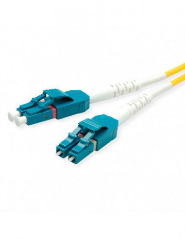 ROLINE Kabel światłowodowy duplex, 9/125µm, OS2, LC/LC, duplex, żółty, 1 m Roline