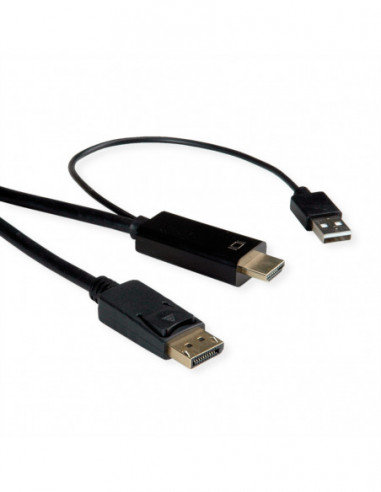 ROLINE Kabel, UHDTV - DisplayPort, M/M, czarny, 1 m Roline