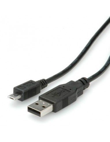 Roline Kabel USB 2.0 A M - Micro USB B M 1.8m czarny Roline