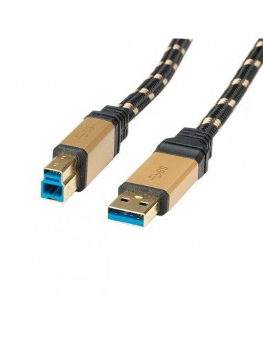 ROLINE Kabel USB 3.0 Gold A-B M-M 0.8m Roline