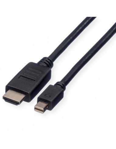 ROLINE Mini DisplayPort Cable, Mini DP-HDTV, M/M, czarny, 1,5 m Roline