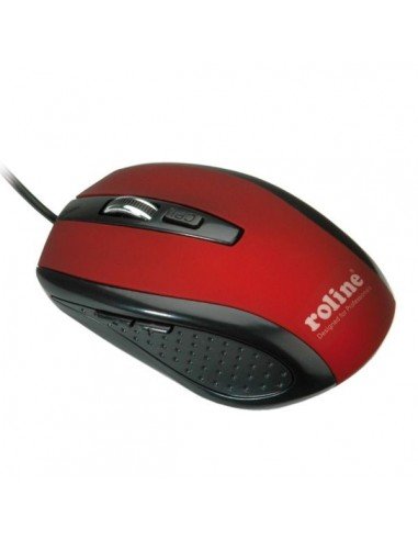 ROLINE Mysz optyczna USB czerwony/czarny Roline