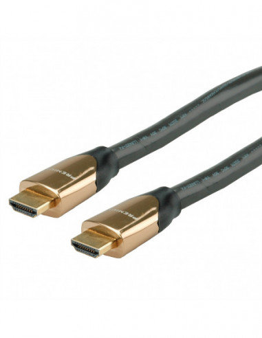 ROLINE PREMIUM HDMI Ultra HD Cable + Ethernet, M/M, czarny, 7,5 m Roline