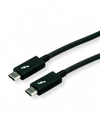 ROLINE Thunderbolt™ 3 Cable, 20GBit/s, 5A, M/M, czarny, 1 m Roline