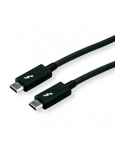 ROLINE Thunderbolt™ 3 Cable, 20GBit/s, 5A, M/M, czarny, 2 m Roline