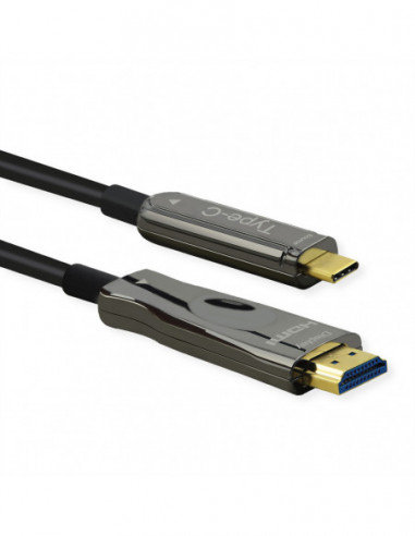 ROLINE Typ C - Kabel HDMI (AOC), 4K60, M/M, 30 m Roline