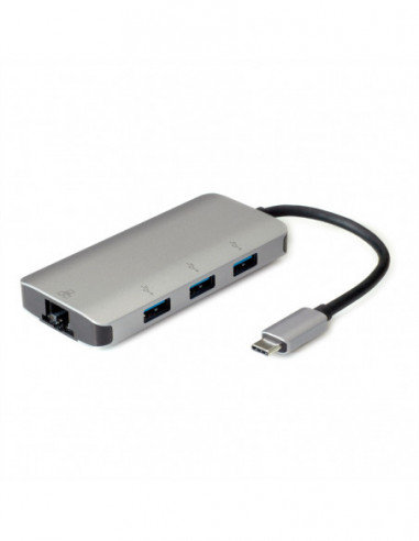 ROLINE USB Typ C do Gigabit Ethernet Converter + Hub 3x Roline