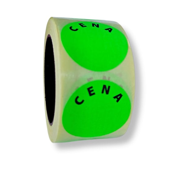 Rolka cenowa kółko CENA - zielona (5 sztuk) Inna marka